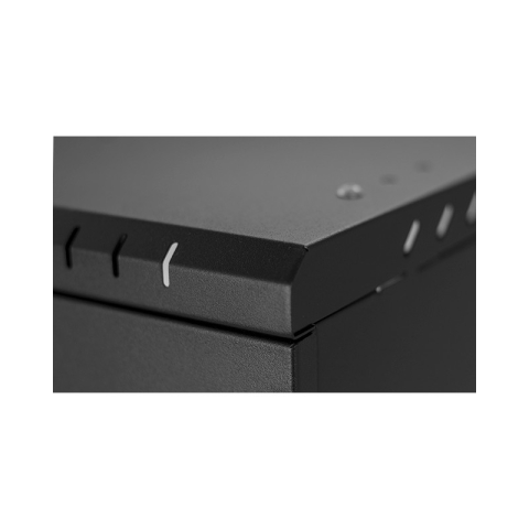 Armario en Rack 19" 9U, 450mm, Puerta metálica, Negro