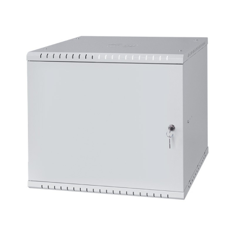 Armario en Rack 19" 9U, 450mm, Puerta metálica, Gris