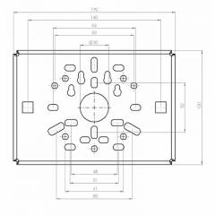 Soporte de Poste para Cámara IP Galvanizado
