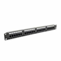 Panel de conexión Cat5e UTP 24-Port RJ-45 19" 1U Negro