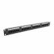 Panel de conexión Cat5e UTP 24-Port RJ-45 19" 1U Negro
