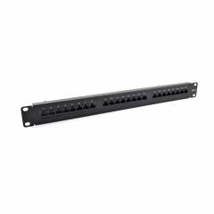 Panel de conexión Cat6 UTP 24-Port RJ-45 19" 1U con estante
