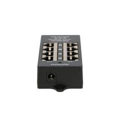 Inyector POE de 4 Puertos Estuche Negro