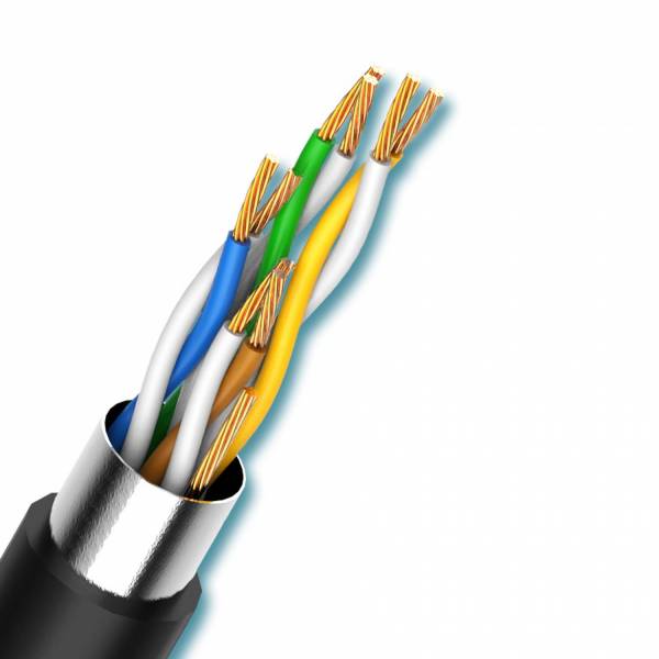 Cable de conexión FTP Cat5e 5m negro