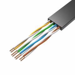 Cable de Conexión Plano UTP Cat6 1.5m negro