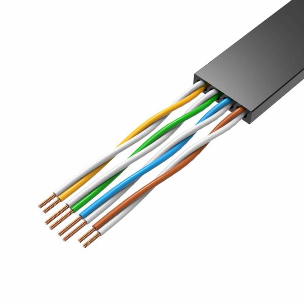 Cable de Conexión Plano UTP Cat6 2m negro