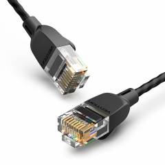 Cable de conexión delgado UTP Cat6A 2m negro