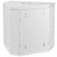 Esquina del Gabinete del Estante 19" 9U, 330mm, puerta de cristal, gris