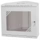 Esquina del Gabinete del Estante 19" 9U, 330mm, puerta de cristal, gris