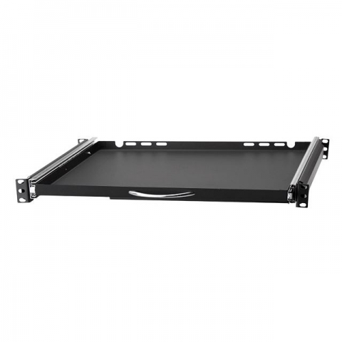 19" Estante extraíble para teclado y ratón, 350mm, Negro