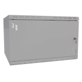 Armario en Rack 19" 6U, 450mm, Puerta metálica, Gris