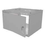 Armario en Rack 19" 6U, 450mm, Puerta metálica, Gris