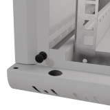 Armario en Rack Pro 19" 9U, 450mm, Puerta de Cristal, Gris