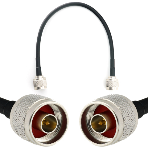 N macho a N macho 30cm cable coaxial — HF240 (equivalente a LMR240)
