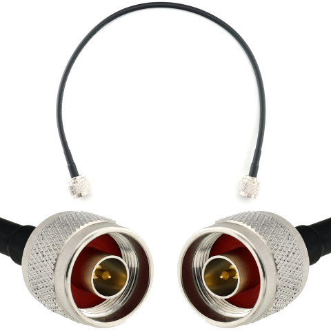 N macho a N macho 50cm cable coaxial — HF240 (equivalente a LMR240)