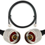 N macho a N macho 1m cable coaxial — HF240 (equivalente a LMR240)