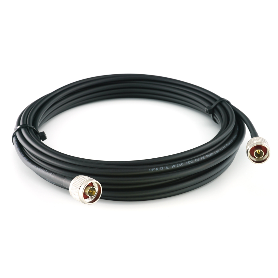 N macho a N macho 5m cable coaxial — HF240 (equivalente a LMR240)