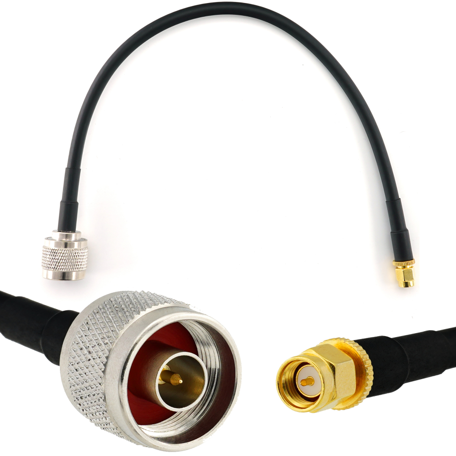 SMA macho a N macho 30cm cable coaxial — HF240 (equivalente a LMR240)