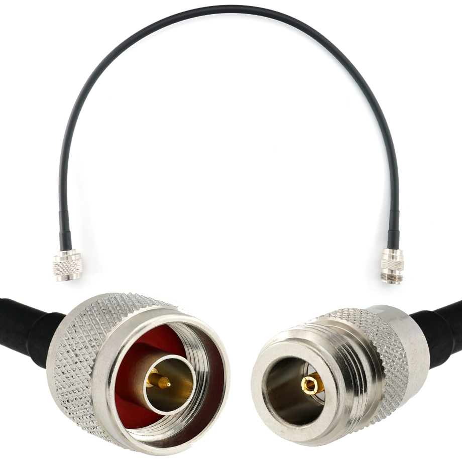 N macho a N hembra 50cm cable coaxial — HF240 (equivalente a LMR240)