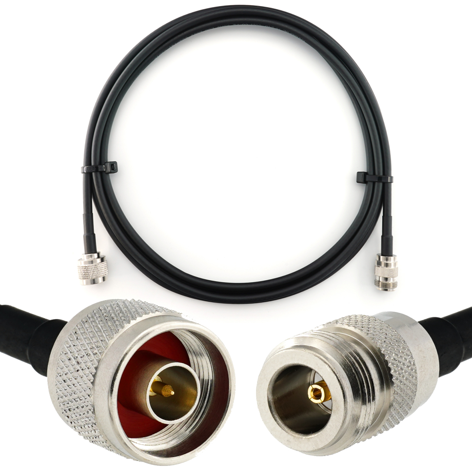 N macho a N hembra 3m cable coaxial — HF240 (equivalente a LMR240)