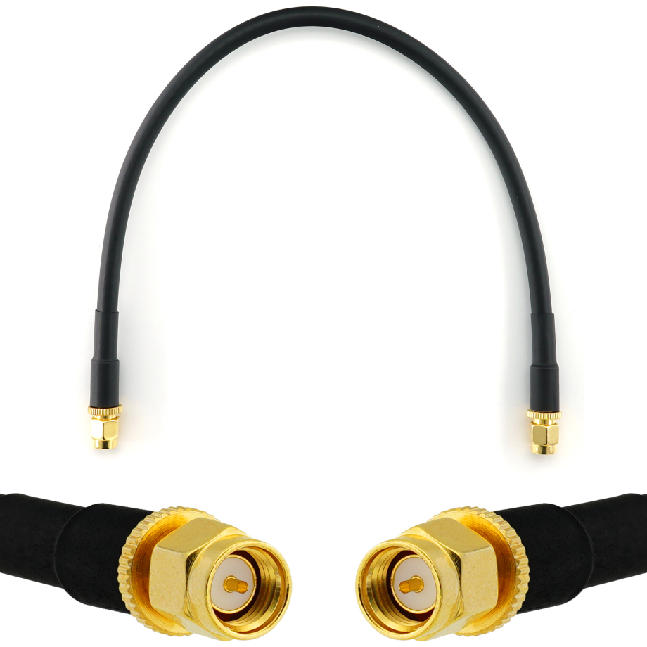 SMA macho a SMA macho 30cm cable coaxial — HF240 (equivalente a LMR240)