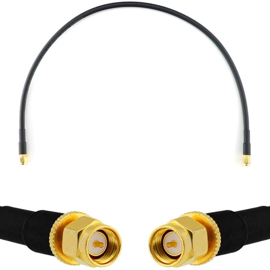 SMA macho a SMA macho 50cm cable coaxial — HF240 (equivalente a LMR240)