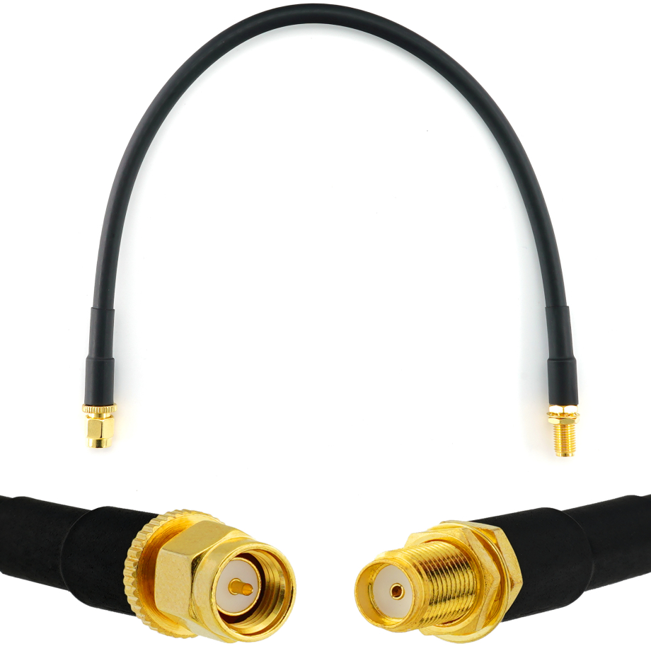 SMA macho a SMA hembra 30cm cable coaxial — HF240 (equivalente a LMR240)