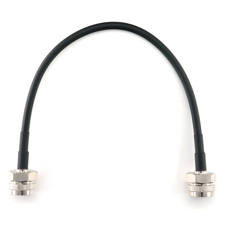 N macho a N macho Hex 30cm cable coaxial — HF240 (equivalente a LMR240)