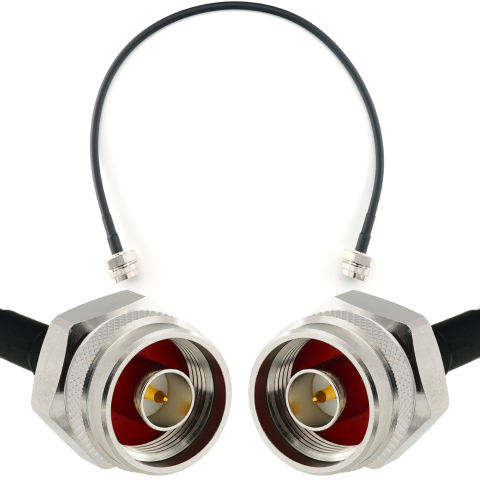 N macho a N macho Hex 50cm cable coaxial — HF240 (equivalente a LMR240)