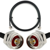 N macho a N macho Hex 1m cable coaxial — HF240 (equivalente a LMR240)
