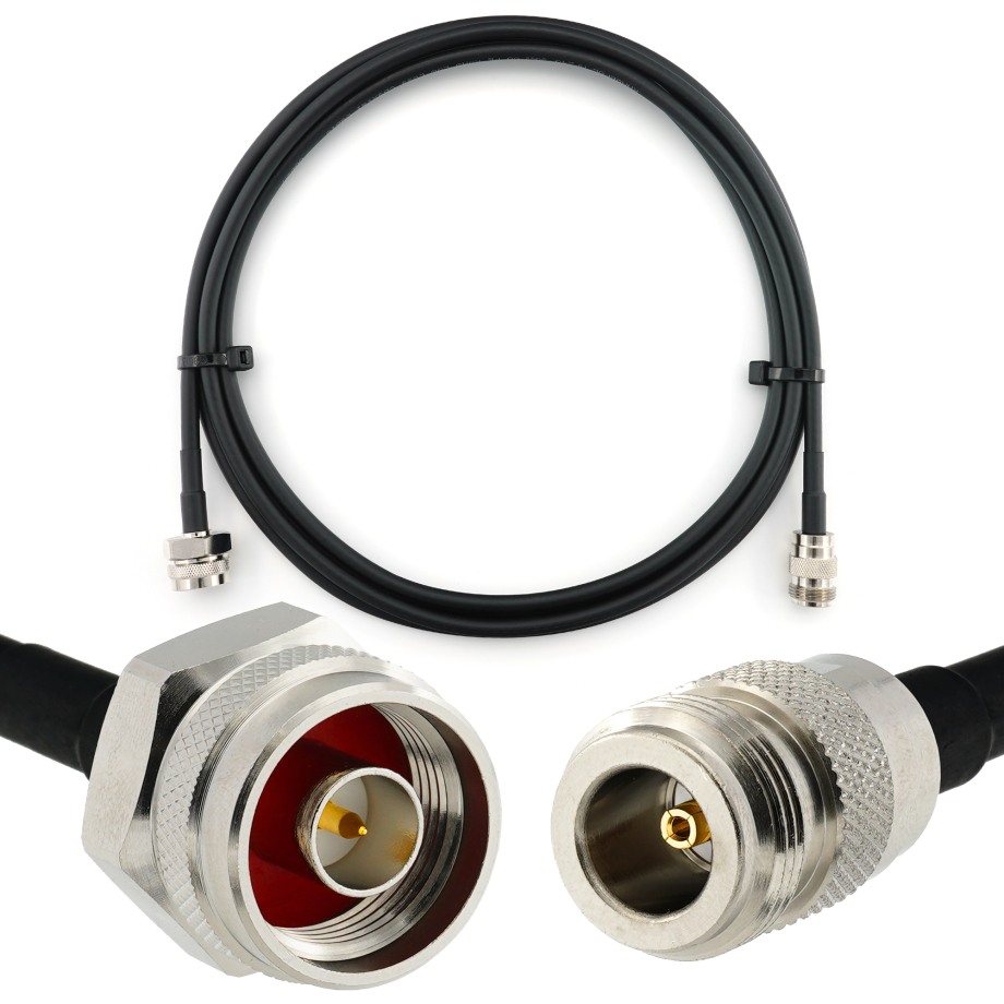 N macho Hex a N hembra 1m cable coaxial — HF240 (equivalente a LMR240)