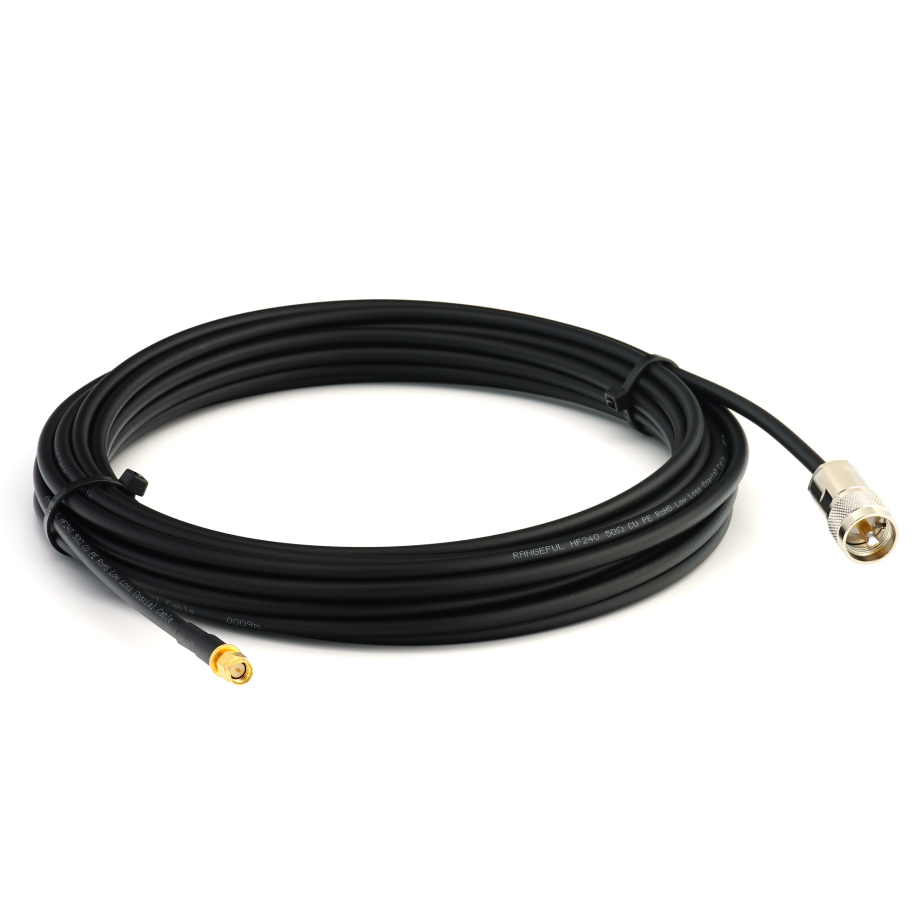 SMA Male a PL259 20m UHF CB Radio Cable Coaxial Flexible — HF240 (equivalente a LMR240)