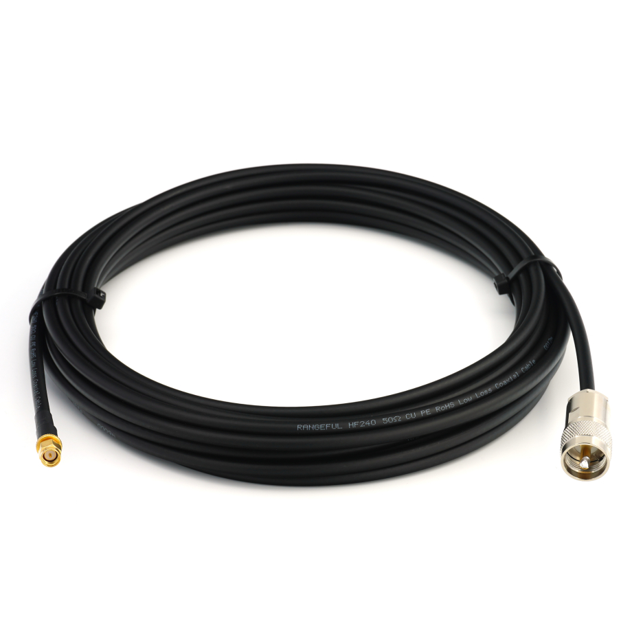 SMA Male a PL259 20m UHF CB Radio Cable Coaxial Flexible — HF240 (equivalente a LMR240)
