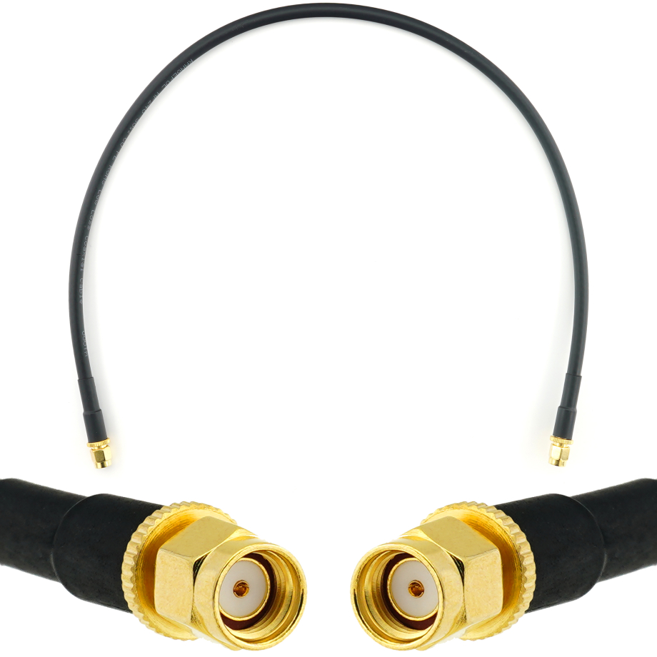 RP-SMA macho a RP-SMA macho 50cm cable coaxial — HF240 (equivalente a LMR240)