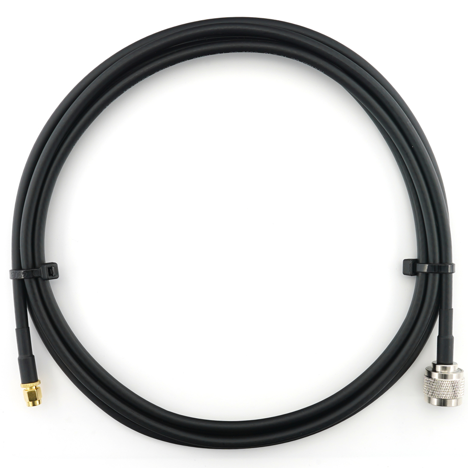 RP-SMA macho a N macho 2m cable coaxial — HF240 (equivalente a LMR240)