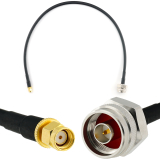 RP-SMA macho a N macho Hex 50cm cable coaxial — HF240 (equivalente a LMR240)