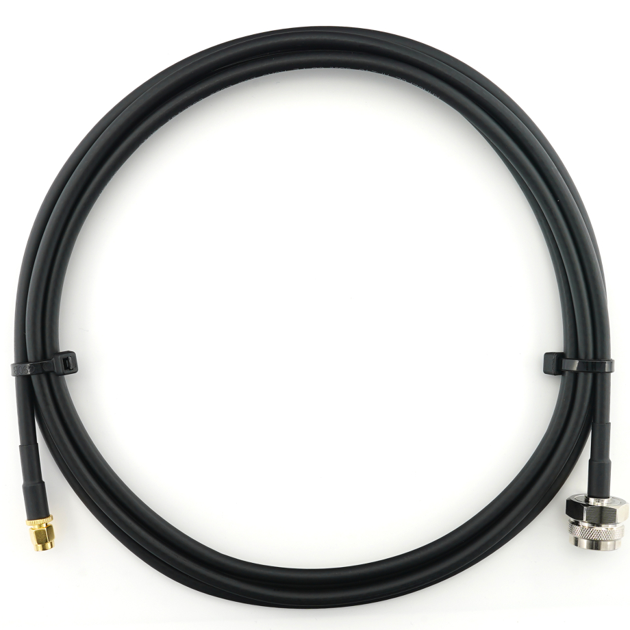 RP-SMA macho a N macho Hex 1m cable coaxial — HF240 (equivalente a LMR240)