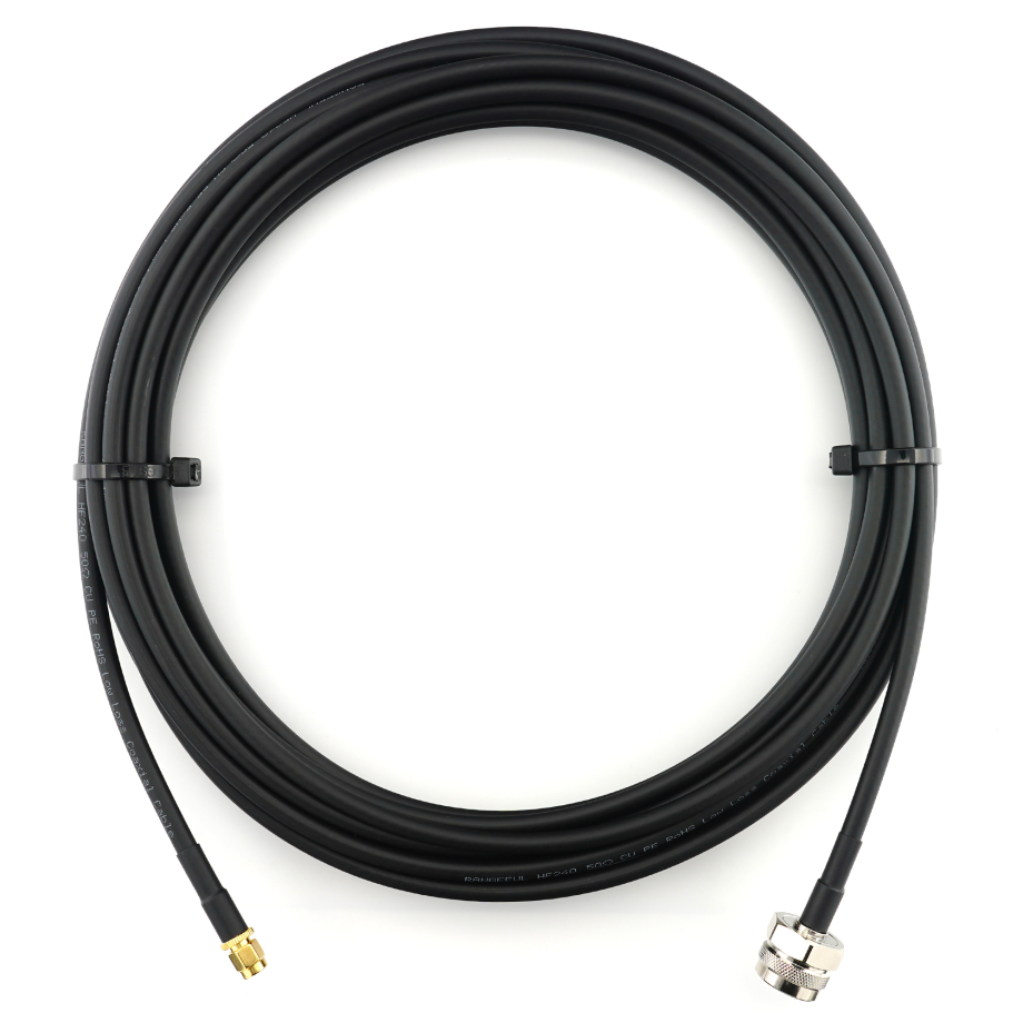 RP-SMA macho a N macho Hex 7m cable coaxial — HF240 (equivalente a LMR240)