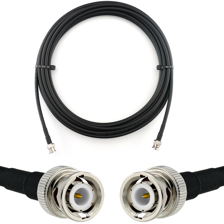 BNC macho a BNC macho 10m cable coaxial — HF240 (equivalente a LMR240)