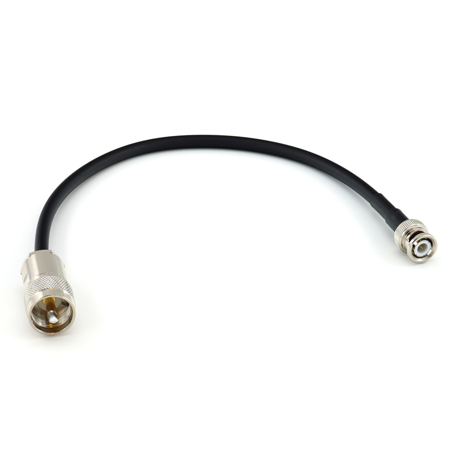 BNC macho a PL259 50cm UHF cable coaxial — HF240 (equivalente a LMR240)