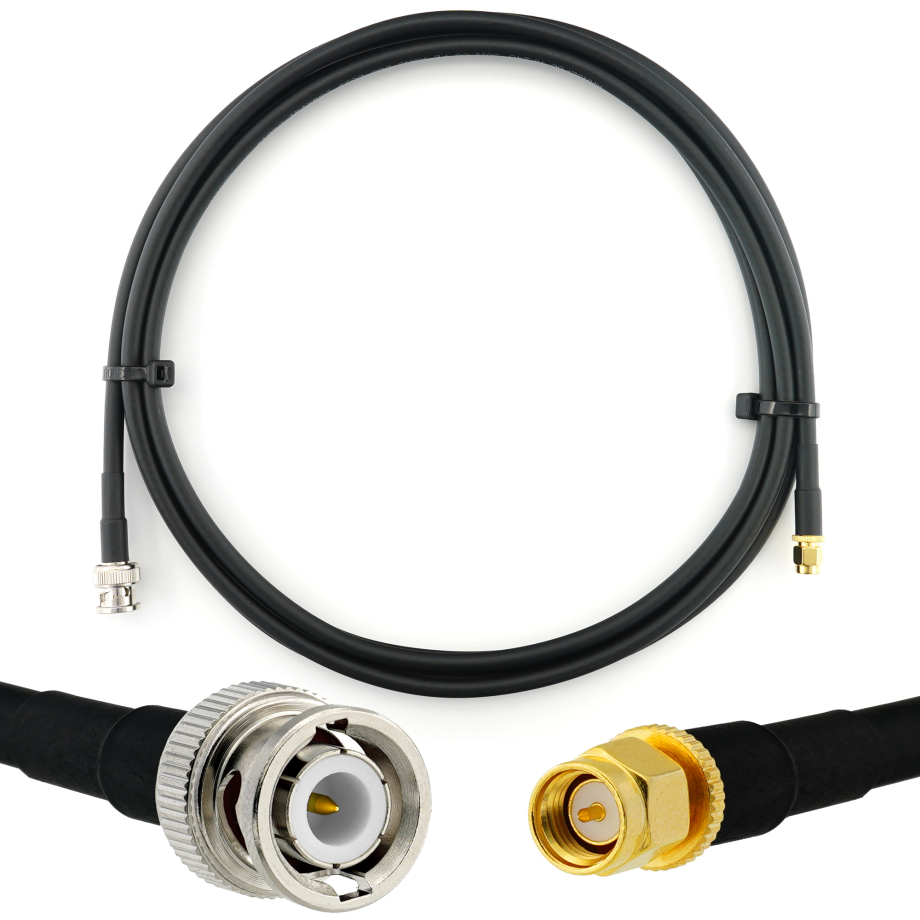 BNC macho a SMA macho 3m cable coaxial — HF240 (equivalente a LMR240)