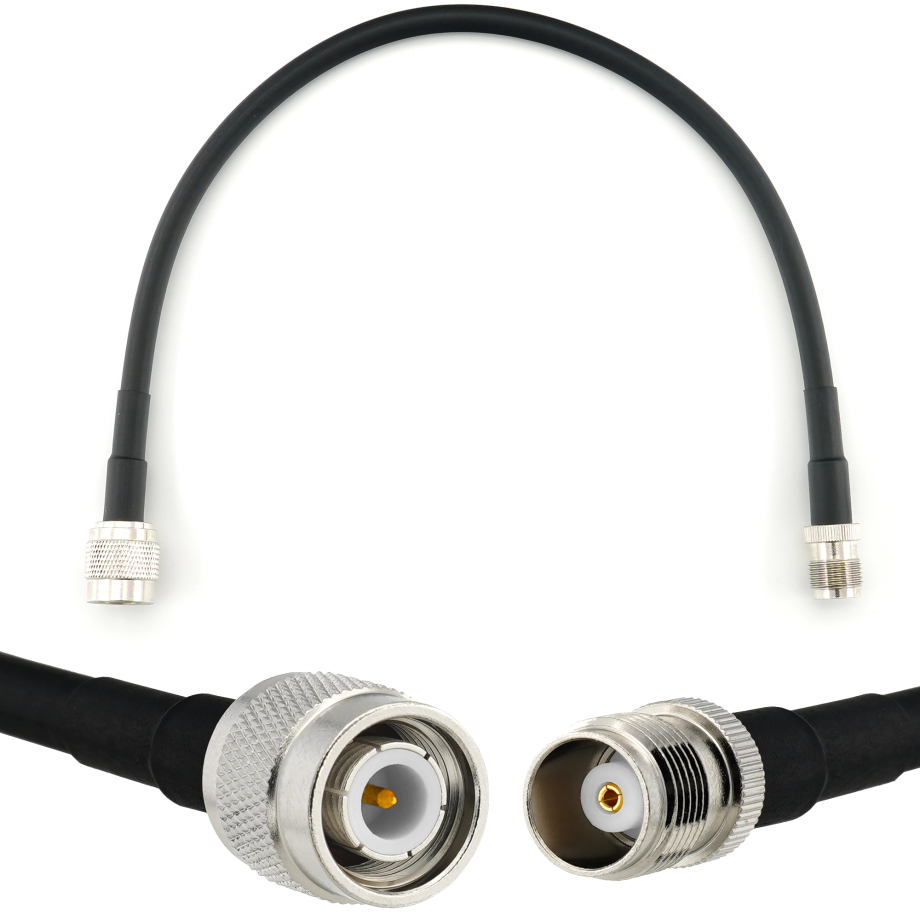 TNC macho a TNC hembra 30cm cable coaxial — HF240 (equivalente a LMR240)