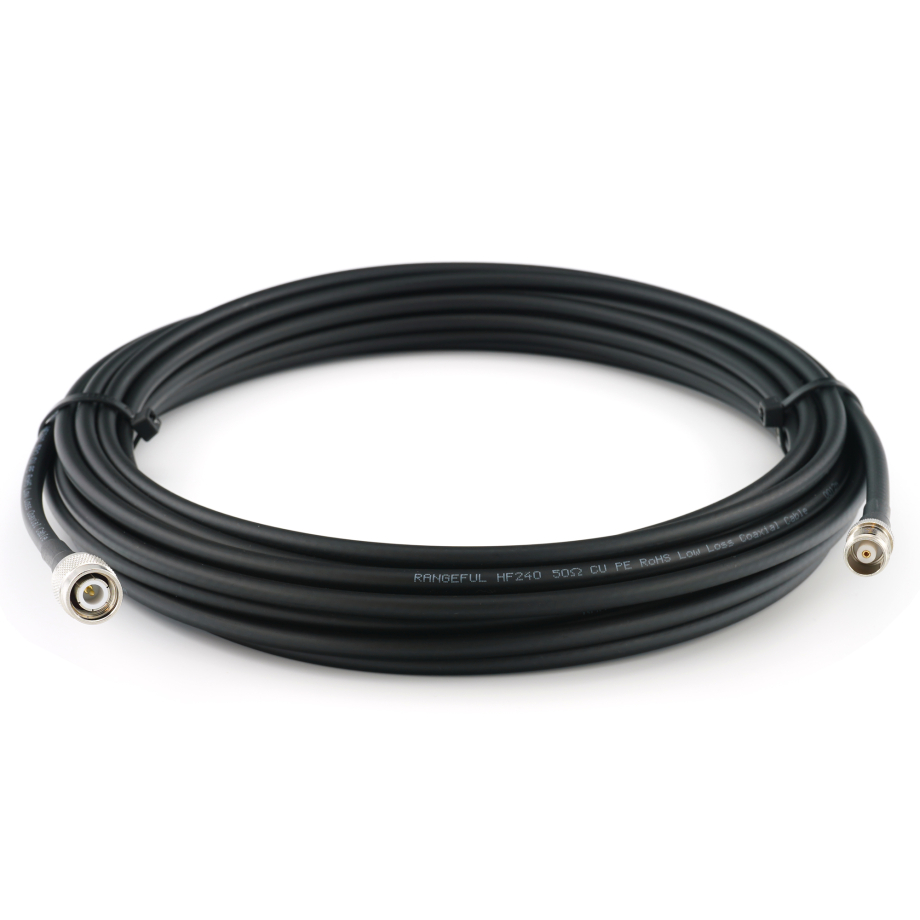 TNC macho a TNC hembra 15m cable coaxial — HF240 (equivalente a LMR240)