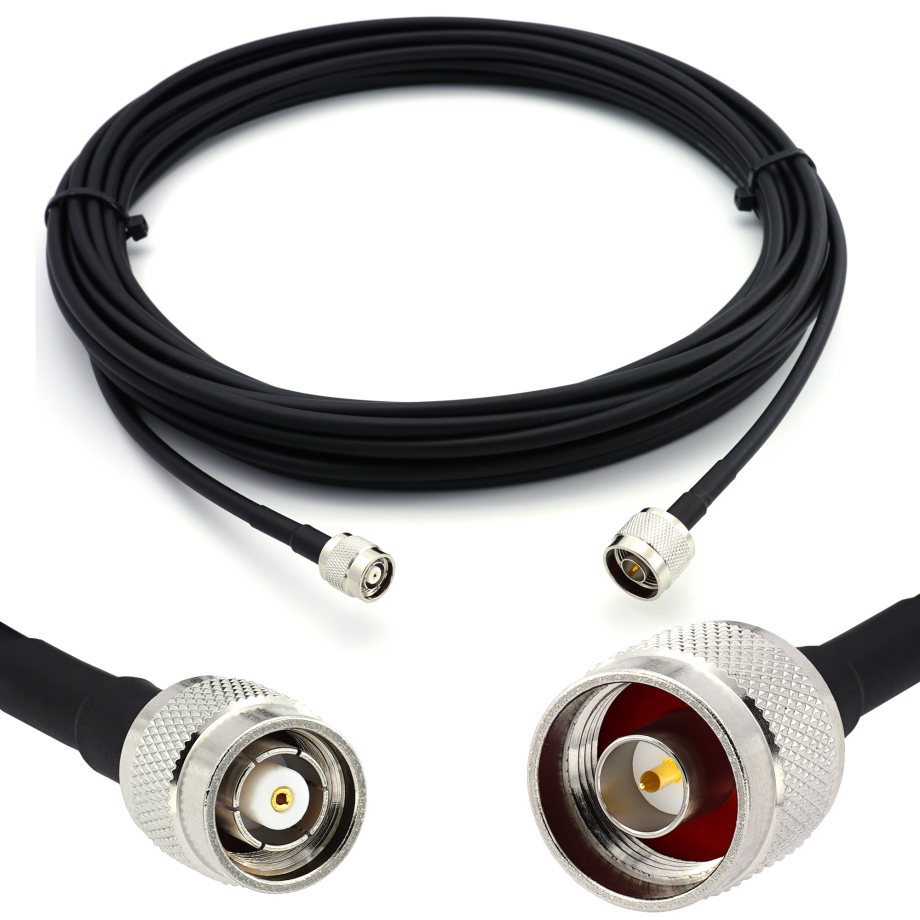 N macho a RP-TNC macho 3m cable coaxial — HF240 (equivalente a LMR240)