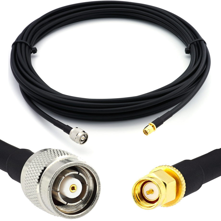 SMA macho a RP-TNC macho 50cm cable coaxial — HF240 (equivalente a LMR240)