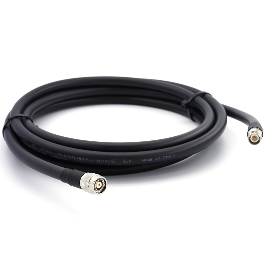 RP-TNC macho a RP-TNC hembra 20m cable coaxial — elástico HF-400-UF (equivalente a LMR400 UF UltraFlex)