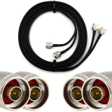 N macho a N macho 1m cable coaxial doble — HF240 (equivalente a LMR240)