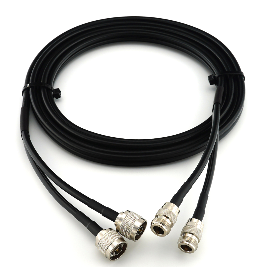 N macho a N hembra 5m cable coaxial doble — HF240 (equivalente a LMR240)