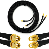 SMA macho a SMA hembra 10m cable coaxial doble — HF240 (equivalente a LMR240)