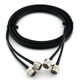 N macho Hex a N macho Hex 10m cable coaxial doble — HF240 (equivalente a LMR240)